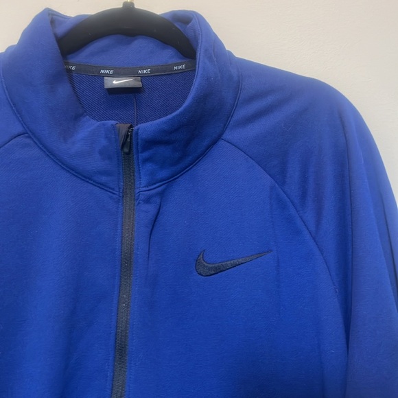 NWT Nike Blue Dri-Fit Half-Zip Pullover Standard Fit with Black Swoosh XL-Tall - Picture 3 of 10